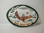 Home Sweet Home Holiday Footed Trivet Wall Decor Cast Iron Christmas Winter Snow