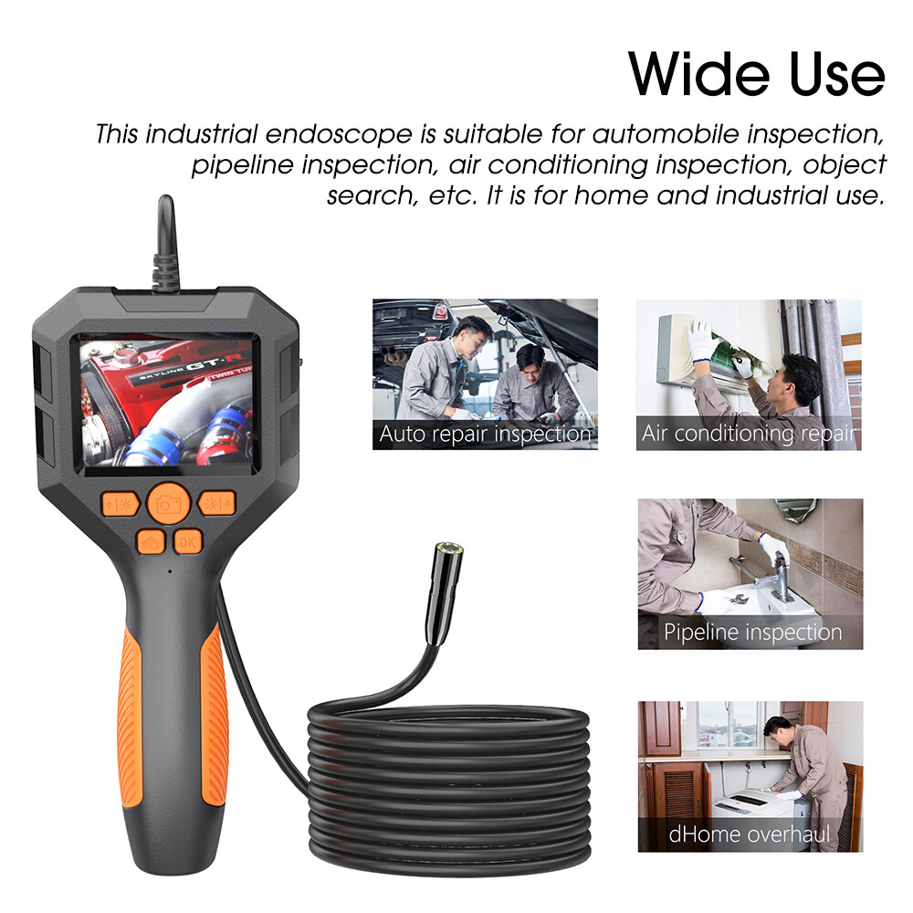 Industrial Endoscope Camera 1080P HD IPS Screen Borescope Inspection
