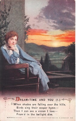 BAMFORTH FARBIGE LIEDPOSTKARTE 3er SET TRAUMZEIT UND DU NR. 4989 G+ V GD