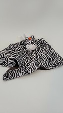Carter's Zebra Baby Security Blanket Brown White Satin Lovey Rattle Orange 16"