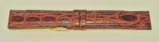 New BROWN Crocodile Grain ACCUTRON Strap w/Signed Buckle