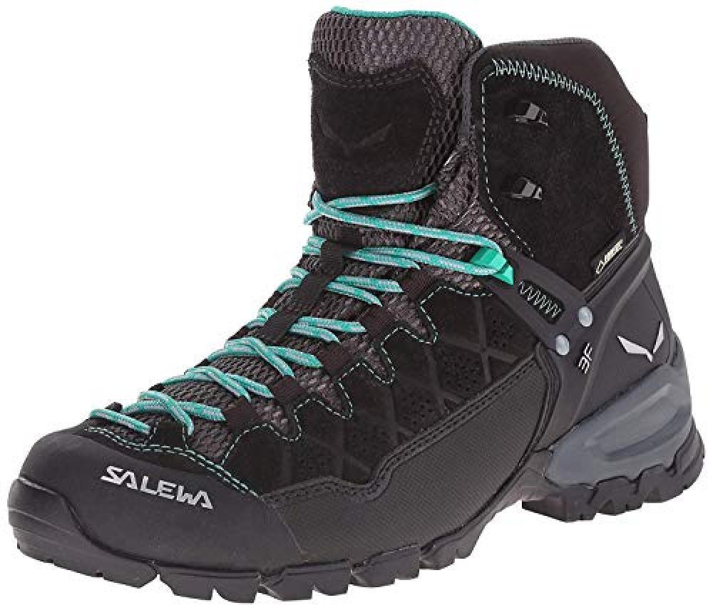 (TG. 37 EU) SALEWA Ws Alp Trainer Mid Gtx, Scarpa da Passeggio Donna, Black Out/
