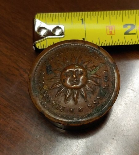 Ancien 1870 D.L. SMITH MAGNETIC TIME KEEPER & BOUSSOLE laiton gaufré - Photo 7/7
