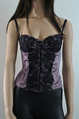 Corsage Bustier Dessous H&M Korsage 75A Korsett Mieder BH Spitze Satin