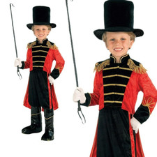 Kids Greatest Showman Costume Boys Ringmaster Fancy Dress Circus Tailcoat