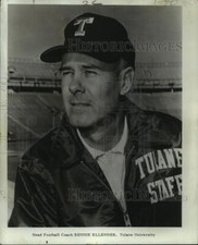 1972 Press Photo Football head coach Bennie Ellender of Tulane University
