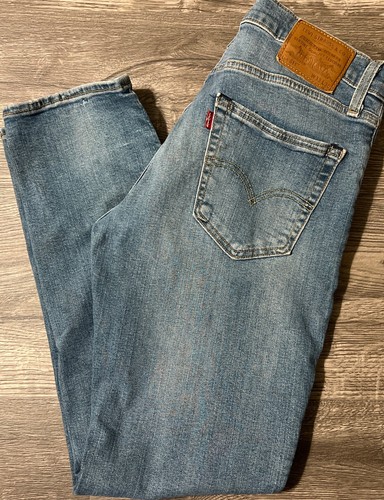 Pantalones de mezclilla Levi’s 511 Premium Big E lavado claro calce ajustado tiro medio azules talla 33x30 - Imagen 2 de 11