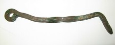 Large Vintage Antique Cast Iron Hook Barn Gate Latch Hand Wrought Forged
