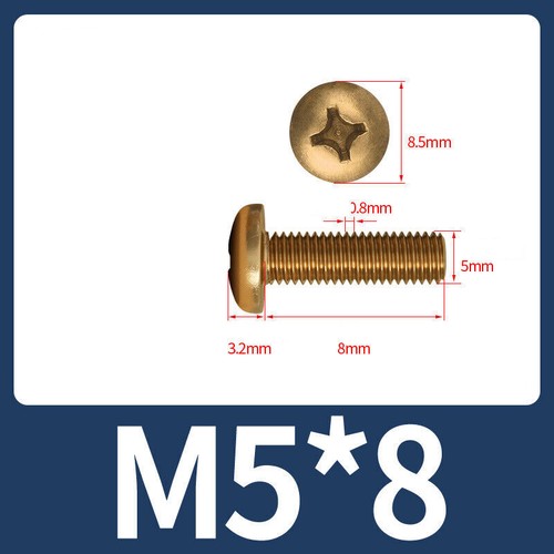Viti a testa tonda M2 M2,5 M3 M4 M5 M6 M8 ottone Phillips macchina bullone a vite - Foto 42 di 74