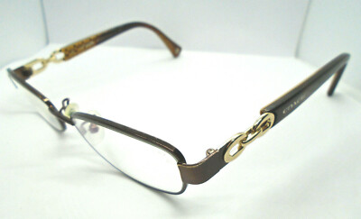 Coach Womens Eyeglasses Faina HC 5054 9187 Satin Brown/Tortoise Gold 49-17-135