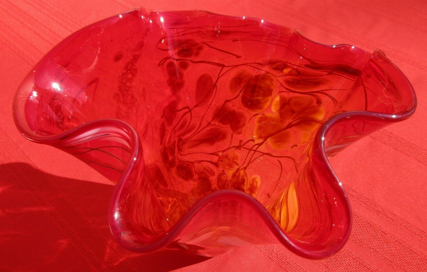 Paul Bendzunas Signed Handkerchief Art Glass Vase eBay