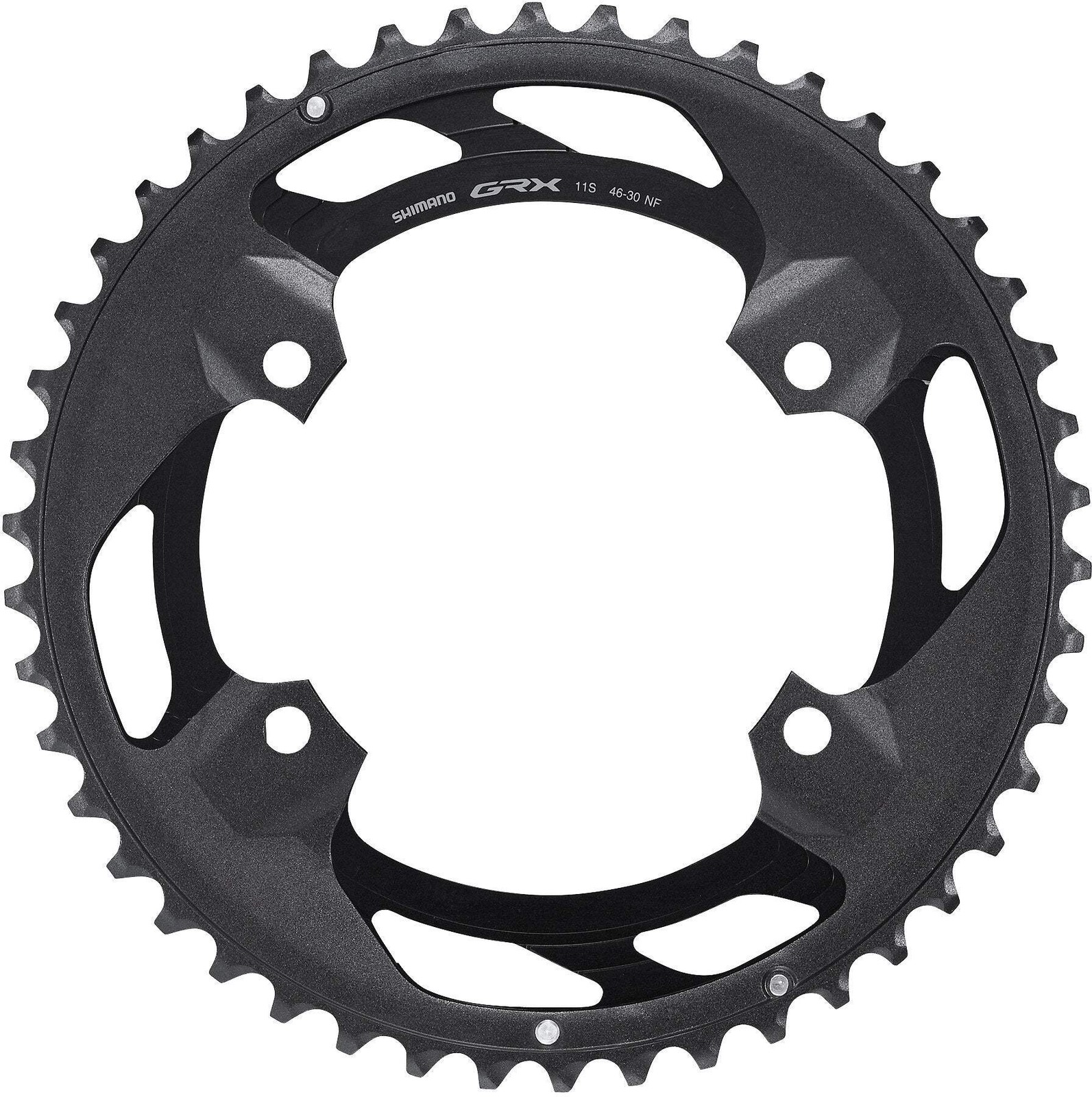 Shimano GRX FC-RX600 GRX 11 speed double outer chainring 46T-NF, for 46-30T