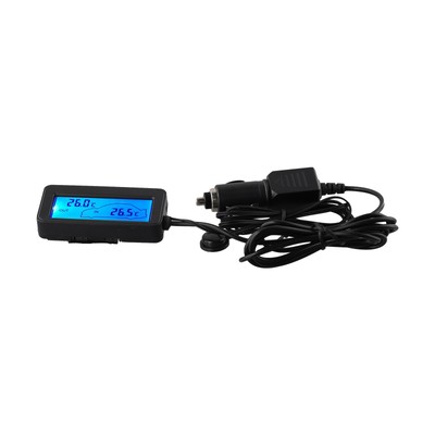 Display Thermometer Inside &Outside Temperature Gauge Meter12V Car LCD Digital