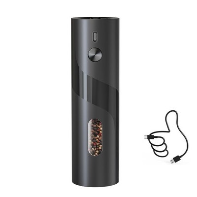 Electric Pepper Mill Grinder, Top-Refill Rechargeable Black Pepper Grinder wi...