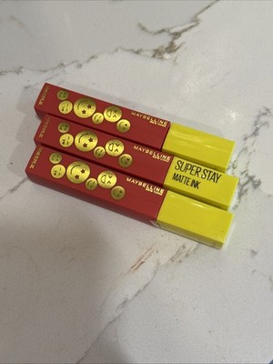 Maybelline Super Stay Matte Ink Moodmakers, Pleasure Seeker, Lot Of 3