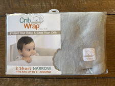 Crib Wrap Trend Lab 2 Short Narrow Fits Side Rail Up to 8" Around, NWT, NIP