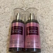 Bath  Body Works A THOUSAND WISHES Travel Size Fragrance Mists X2