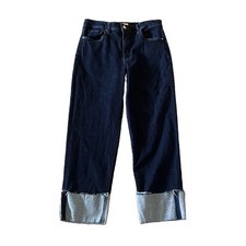 KUT From The Kloth Fay Fab Ab Straight Leg Jeans Dark Wash Cuffed Women  s 8