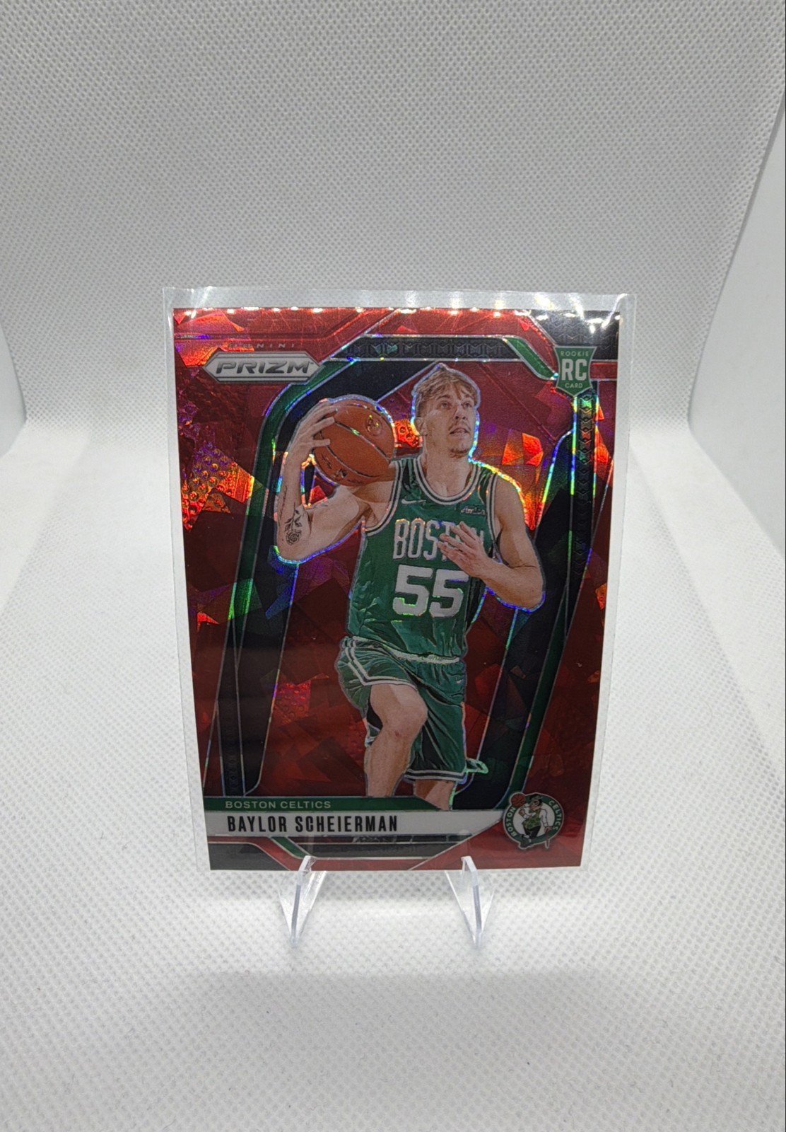 2024-25 Panini Prizm - Baylor Scheierman #236 Red Ice Prizm (RC)