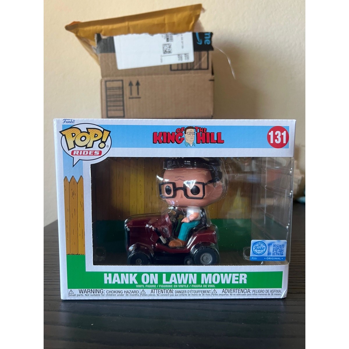 NEW IN HAND EXCLUSIVE Hank Hill on Lawn Mower Funko Pop RIDE #131