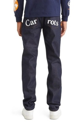 NWT Carrots Anwar Carrots 32 Wordmark Straight Leg Indigo Denim Jeans 114616