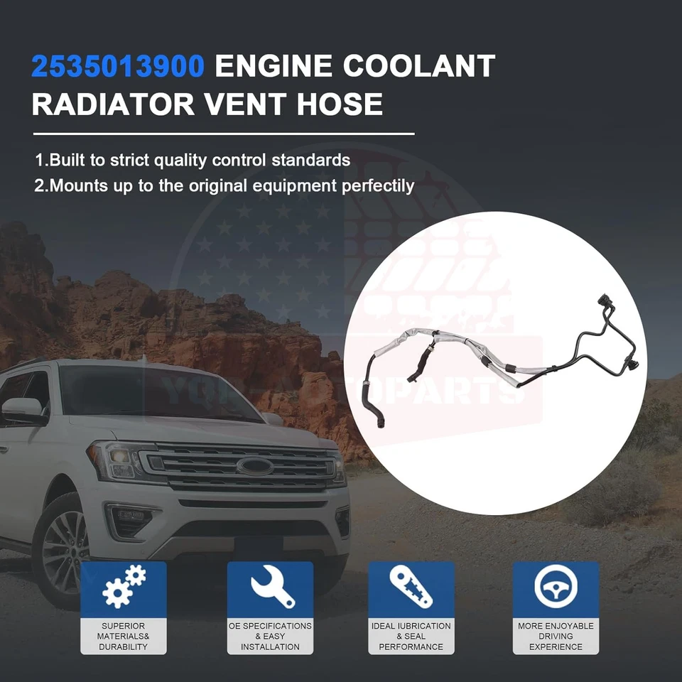 2535013900 Engine Coolant Radiator Vent Hose for Mercedes Benz W213 E300 E350 Foto 2 de 4
