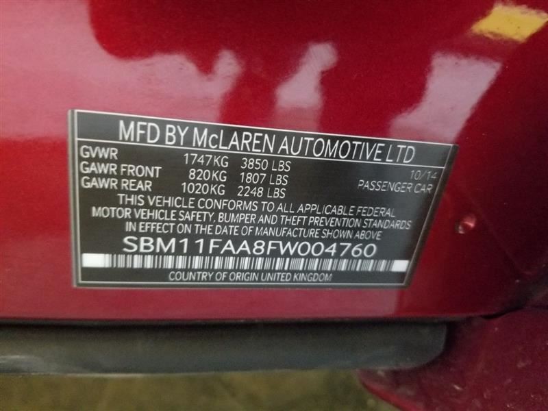 2015 MCLAREN 650S 650 OEM POWER STEERING PUMP ASSEMBLY 