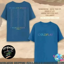 Coldplay Merchandise 2025 Music Of The Spheres World Tour 3D shirt