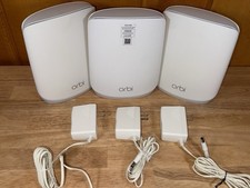 NETGEAR Orbi Tri-band Mesh WiFi 6 Router RBR 760  2x Satellites