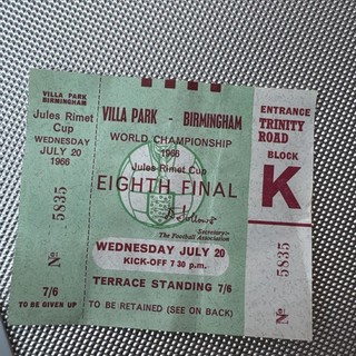 1966 Eighth Final Villa Park Ticket
