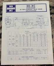 Folleto de especificaciones de hidrogrúa Bucyrus Erie 30-XC DCPA25