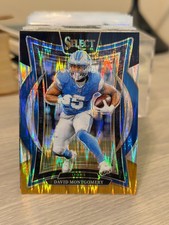 2024 Panini Select - Concourse David Montgomery #45 Black & Gold Shock Prizm
