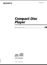 Sony CDP-XB920E Lettore CD - Istruzioni per l'uso - MANUALE UTENTE