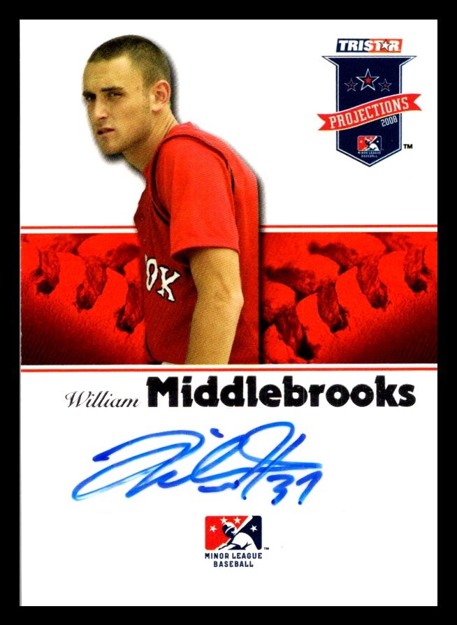 Will Middlebrooks Autographs 2008 TriStar PROjections #213