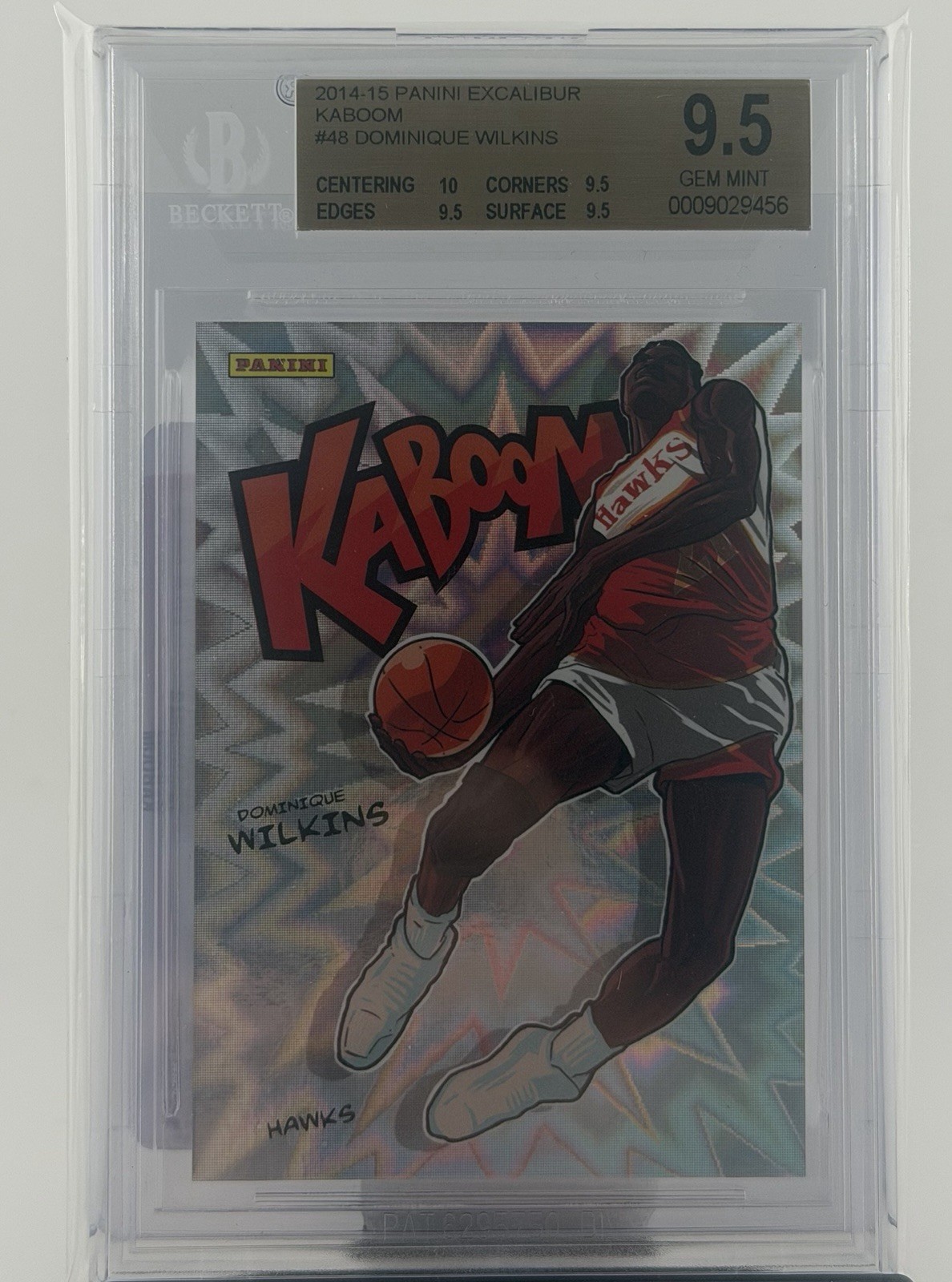2014 Excalibur Dominique Wilkins Kaboom! - BGS 9.5 - Pop 2 None Higher