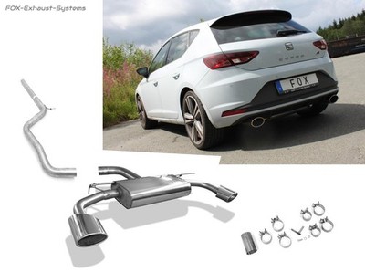  Duplex Racing-Komplettanlage ab Kat Seat Leon 5F Cupra je 140x90mm oval