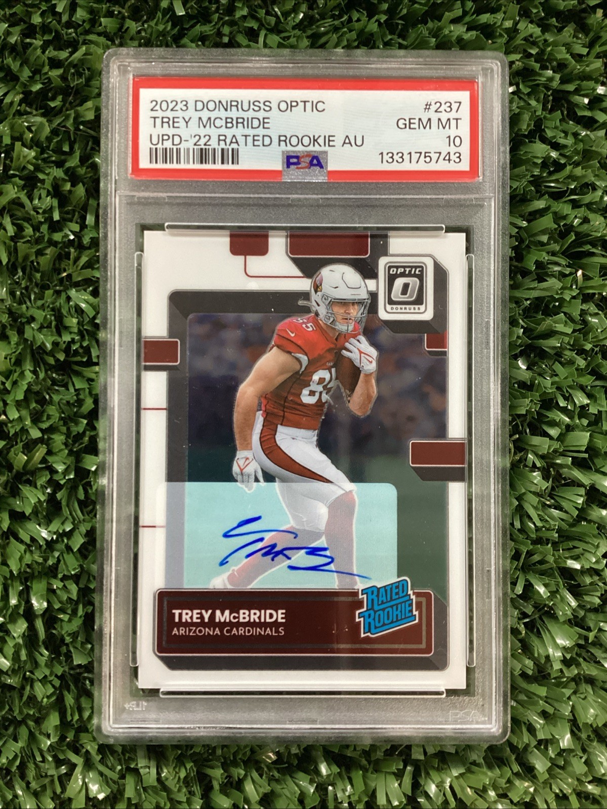 Trey McBride 2023 Donruss Optic Rated Rookie Auto /150 PSA 10 (RC) Cardinals