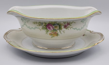 Grace China Formal Garden Gravy Boat with Attached Underplate Japan