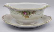 Grace China Formal Garden Gravy Boat with Attached Underplate Japan