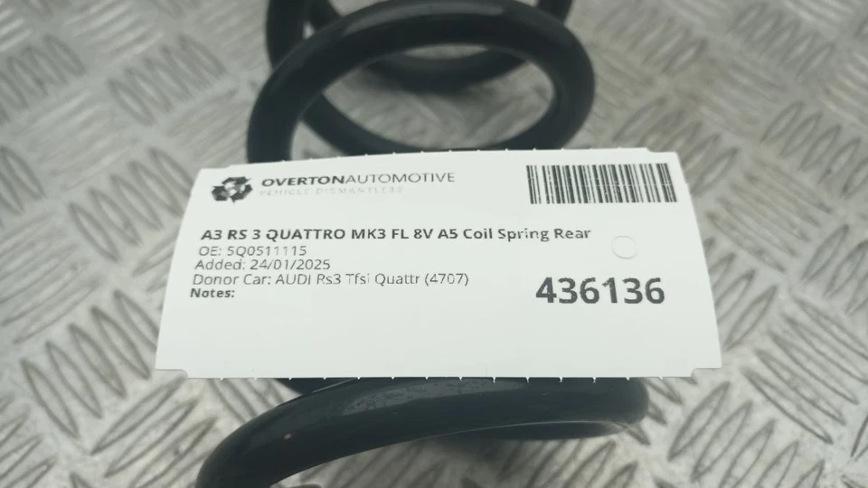 AUDI A3 RS3 QUATTRO MK3 FL 8V A5 Coil Spring Rear 5Q0511115 — 第 4/4 张图片
