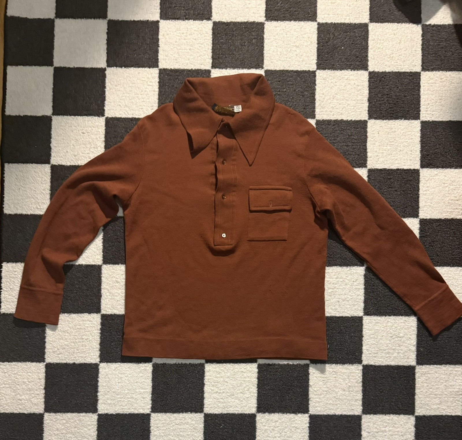 Vintage Pendleton Pullover 1/2 Button Long Sleeve… - image 1