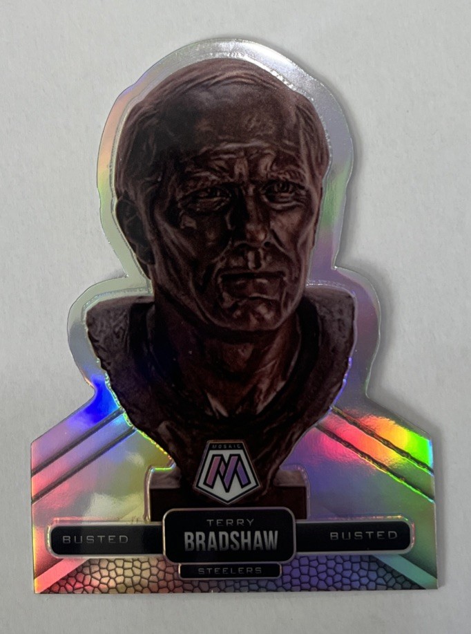 2022 Mosaic Terry Bradshaw NFL Busted Prizm SSP Case Hit HOF Steelers