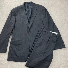 Canali Suit Mens 56L 46 Long Gray Pinstripe 2...