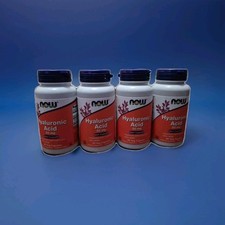Lot Of 4 NOW Foods Hyaluronic Acid 50 mg 60 Ct Each 240 Total  - Exp 06/27
