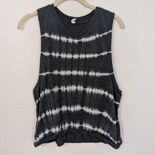Free People Movement Tie Dye Love Tank Muscle Tank Blue White Small S