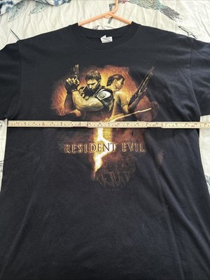 Vintage Resident Evil 5 Horror Video Game Capcom Promo T-Shirt