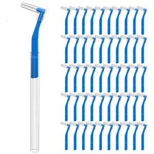 50 Count Angle Interdental Brushes with Extended Handle for Braces, Tight 0.7...