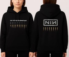 Nine Inch Nails Hoodie The Downward Spiral Album Graphic NIN Logo Industrial