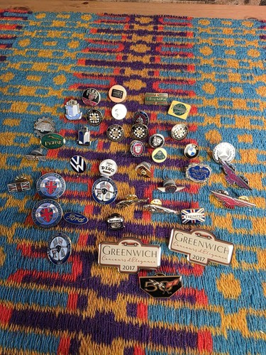 VTG Automotive Enamel Pin Badge Lot Jaguar Triumph BMW Mercedes VW Lotus 41 PCS
