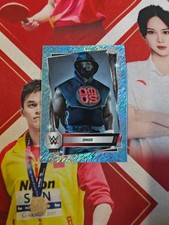 2025 Topps Chrome WWE Aqua Shimmer Refractor OMOS /199